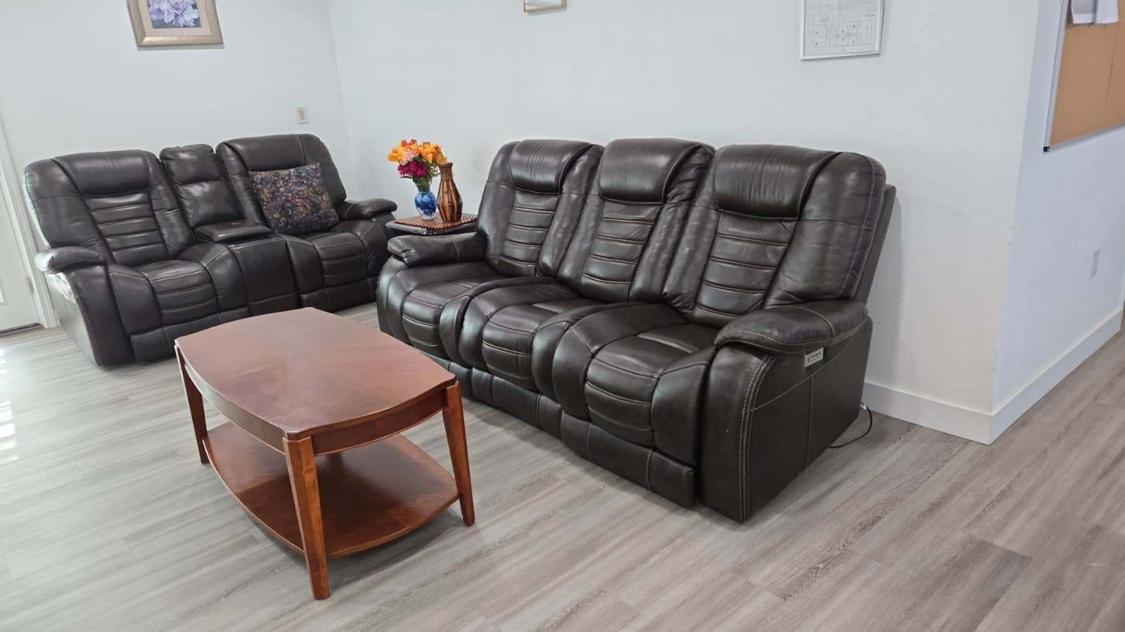 Tevah living room with sofas and a coffee table